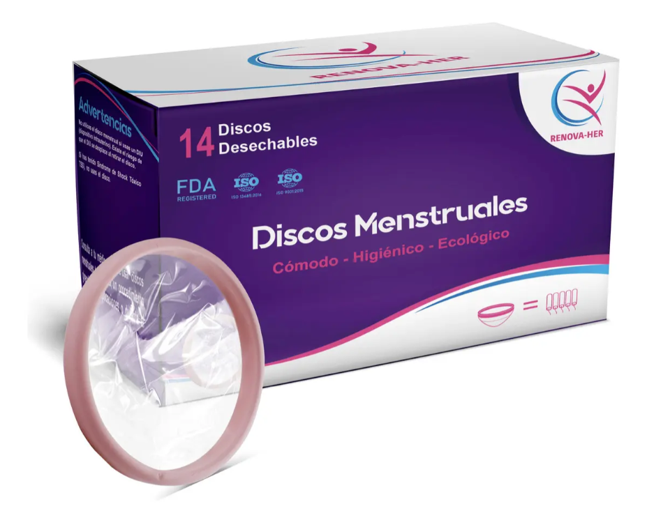 Discos Menstruales Desechables 14 unidades 12hrs de uso Renova-her