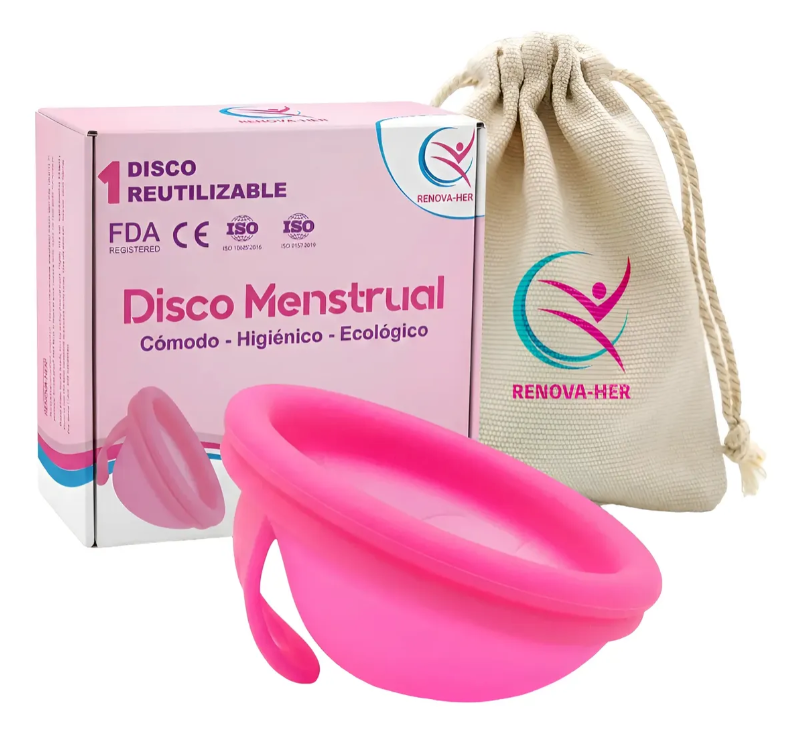 Disco Menstrual Reutilizable Higiene Comodidad y 12 hrs de Protección Renova-her
