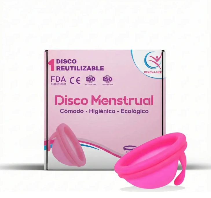Disco Menstrual Reutilizable Higiene Comodidad y 12 hrs de Protección Renova-her