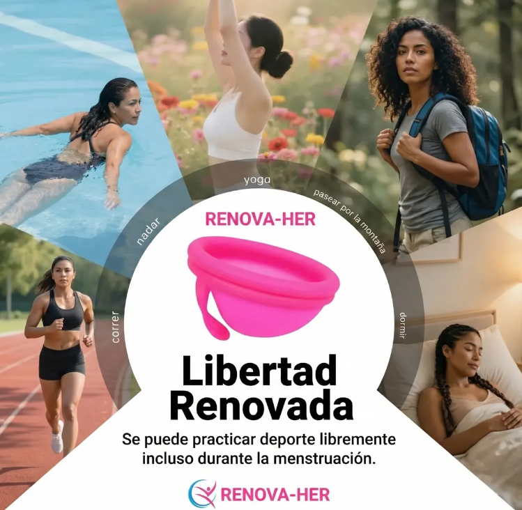 Disco Menstrual Reutilizable Higiene Comodidad y 12 hrs de Protección Renova-her