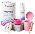 Renova-her Kit Disco Menstrual + Espuma Limpiadora + Esterilizador