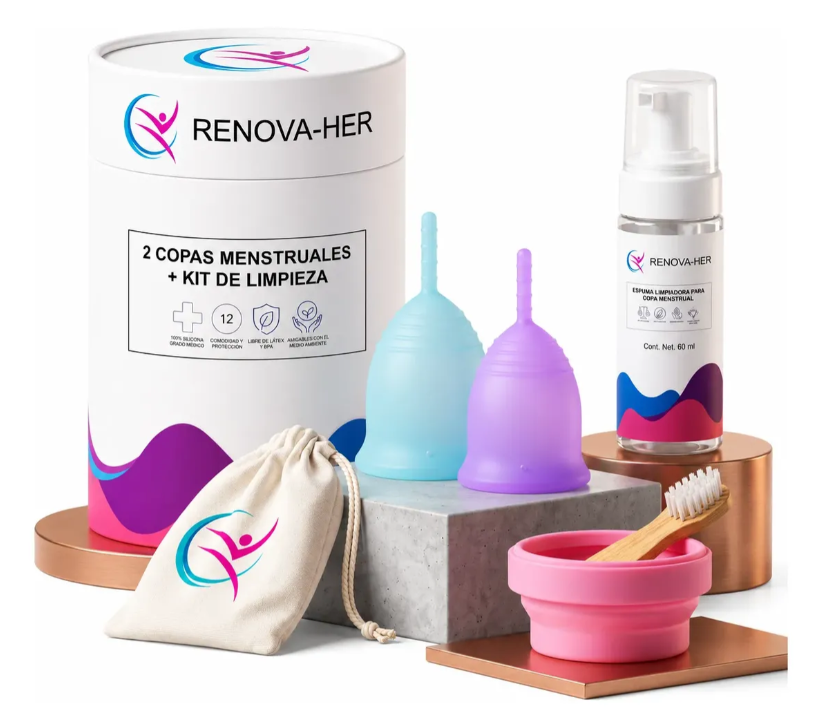 Kit Menstrual 2 Copas + Kit de Limpieza & Esterilizador Renova-Her