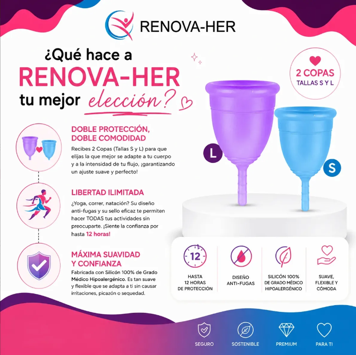 Kit Menstrual 2 Copas + Kit de Limpieza & Esterilizador Renova-Her