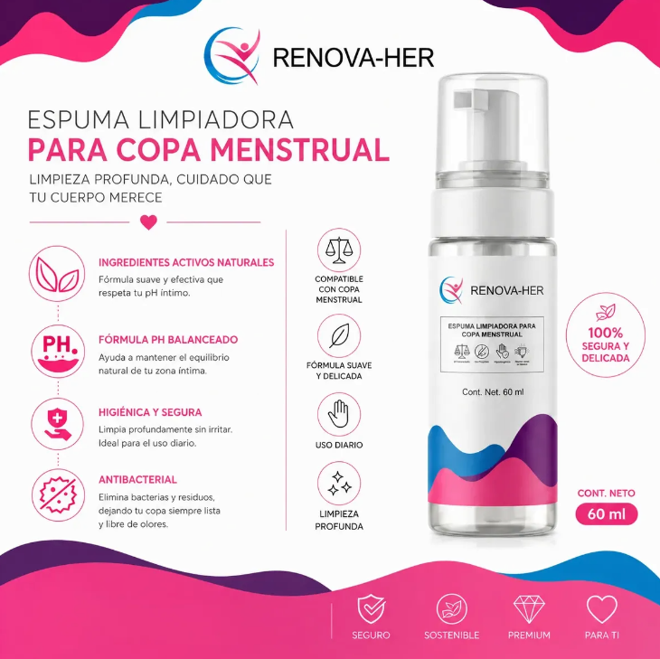Kit Menstrual 2 Copas + Kit de Limpieza & Esterilizador Renova-Her